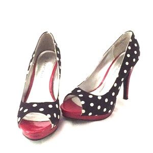 Rampage peep toe heels